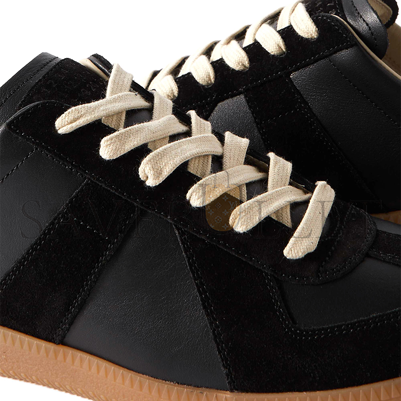 MAISON MARGIELA REPLICA LEATHER AND SUEDE SNEAKERS S57WS0236P1895